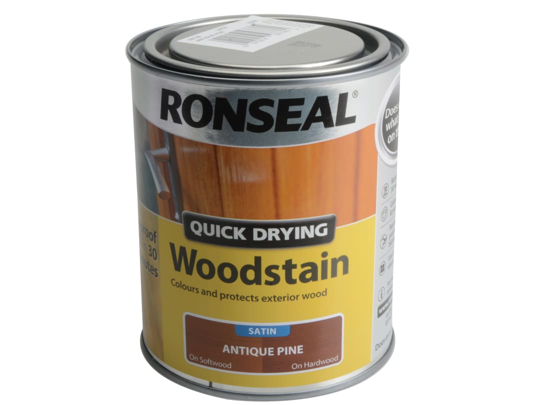 Ronseal Woodstain Quick Dry Satin Antique Pine 750ml 08736