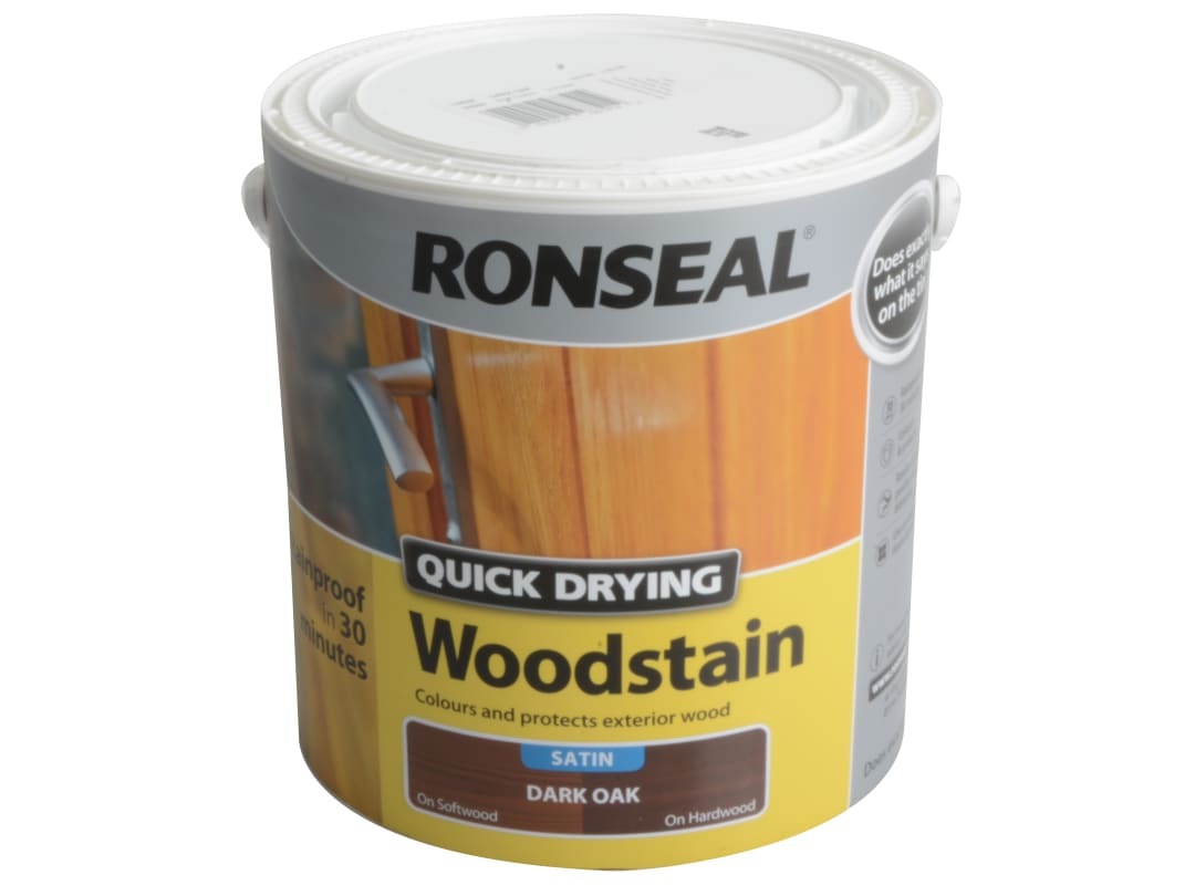 Ronseal Quick Drying Woodstain Satin Dark Oak 2.5 litre 30948