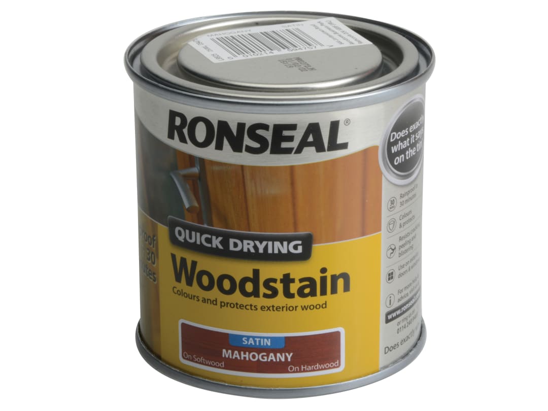 Ronseal Woodstain Quick Dry Satin Mahogany 250ml 09475