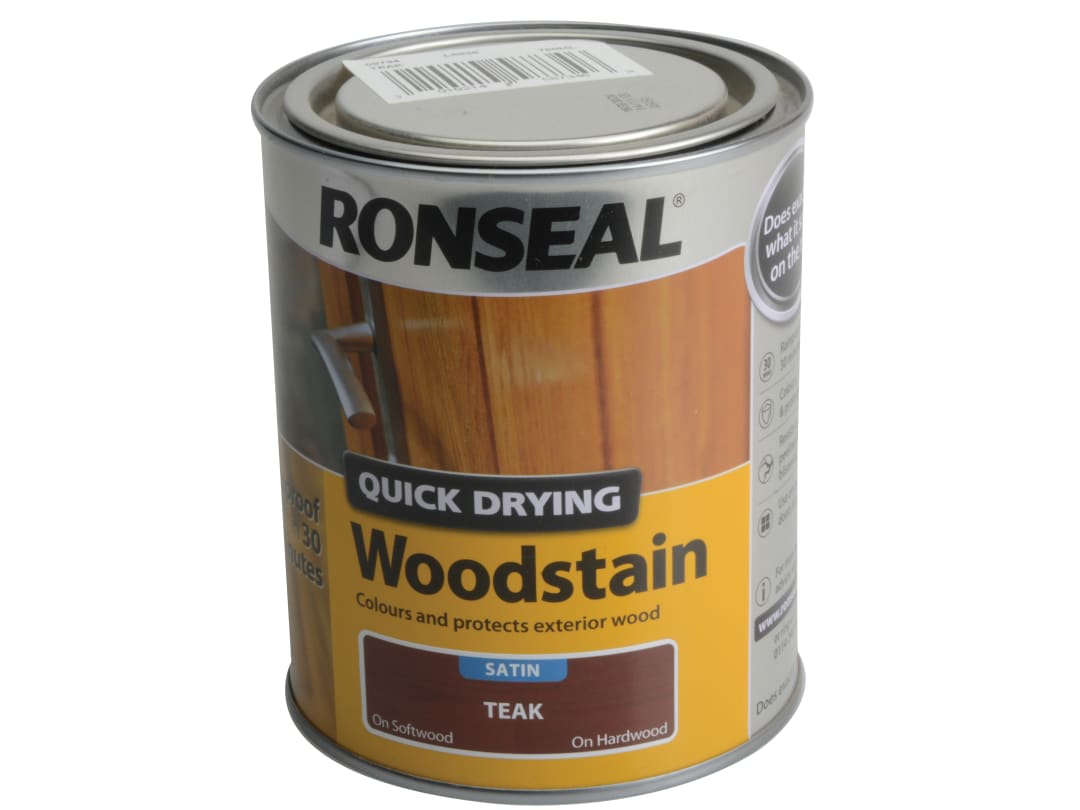 Ronseal Woodstain Quick Dry Satin Teak 750ml 08734