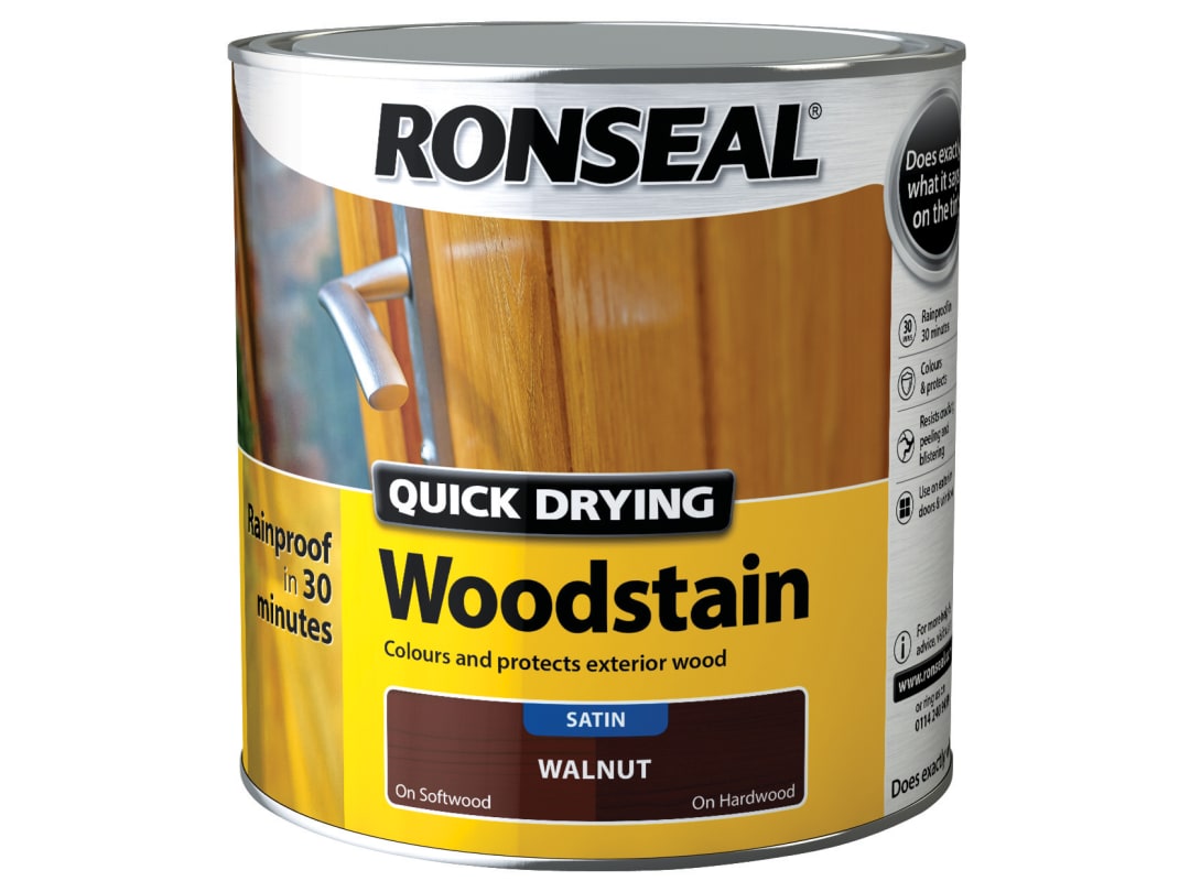 Ronseal Woodstain Quick Dry Satin Walnut 250ml 09477