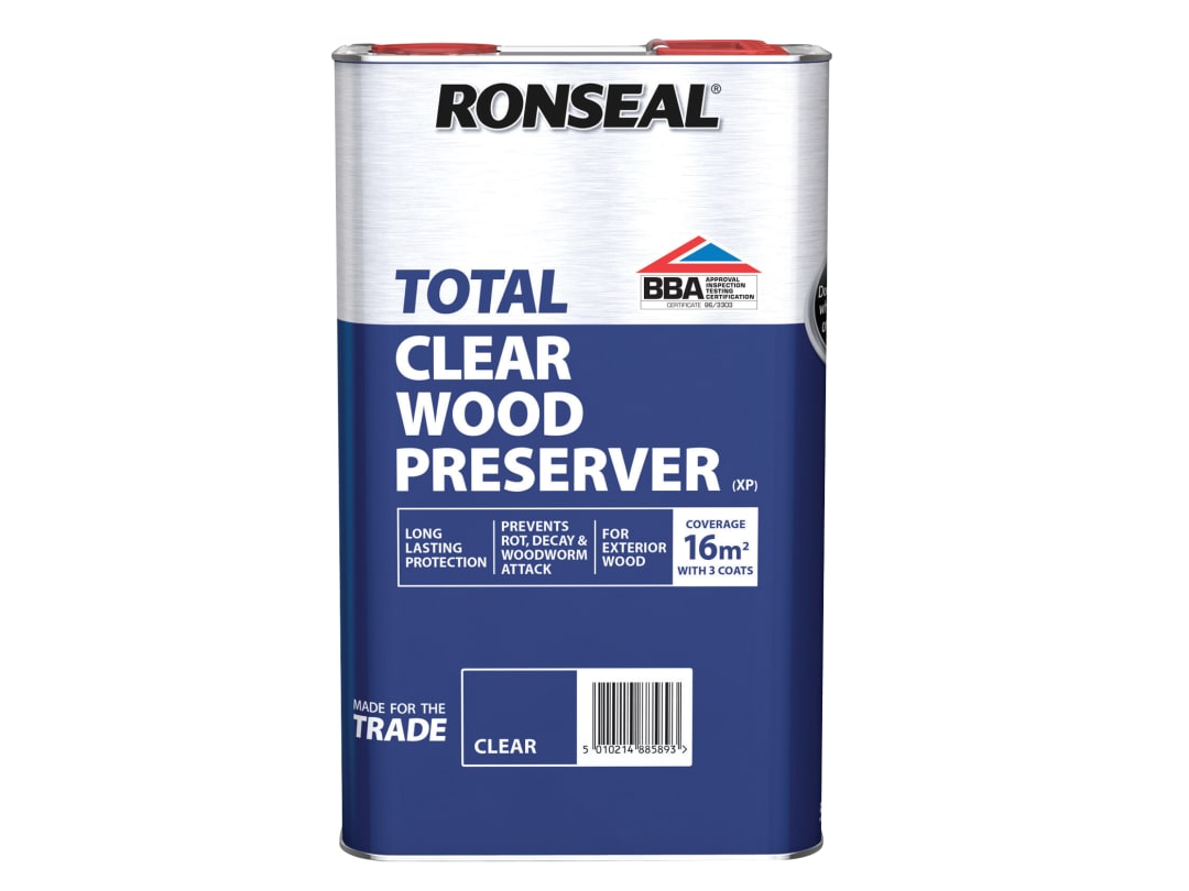 Ronseal Trade Total Wood Preserver Clear 5 litre 38589