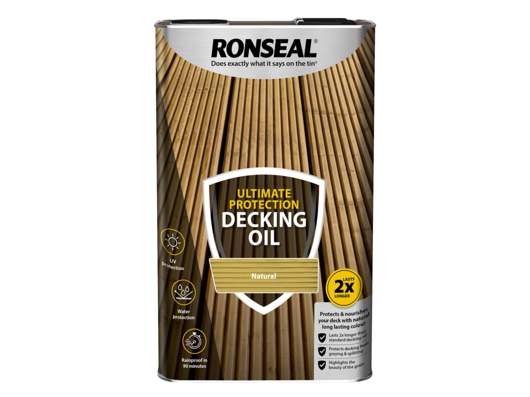 Ronseal Ultimate Protection Decking Oil Natural 5 litre 37297