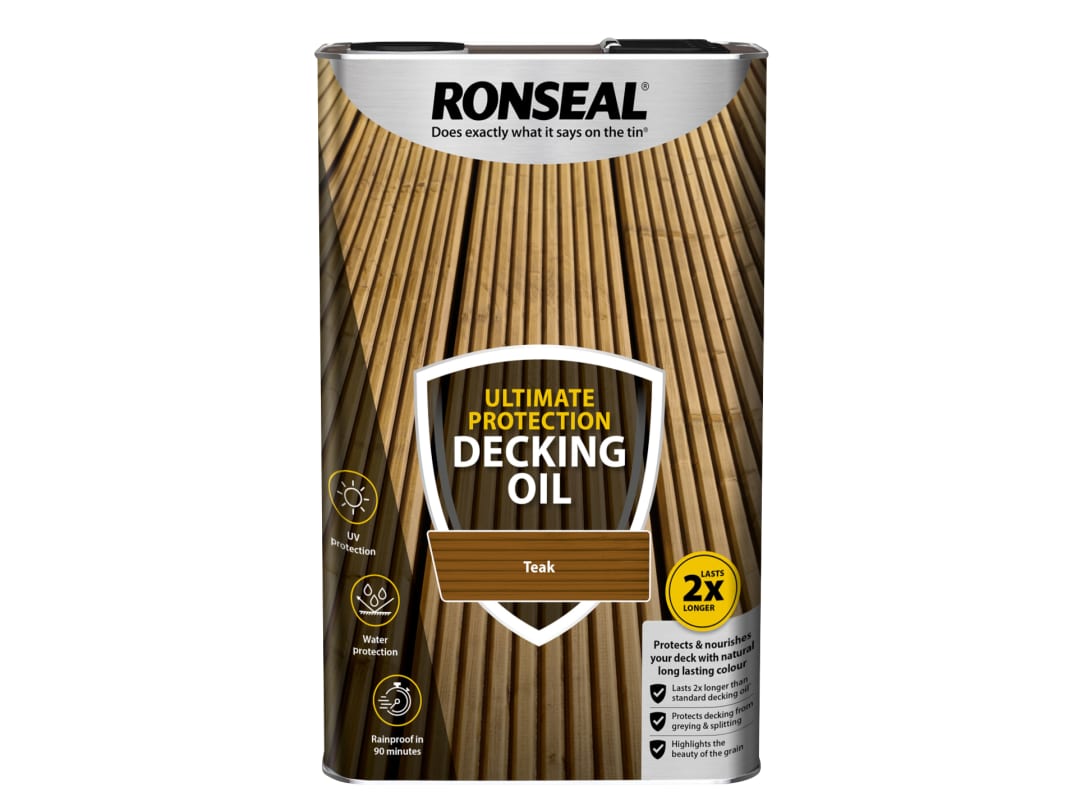 Ronseal Ultimate Protection Decking Oil Teak 5 litre 37296