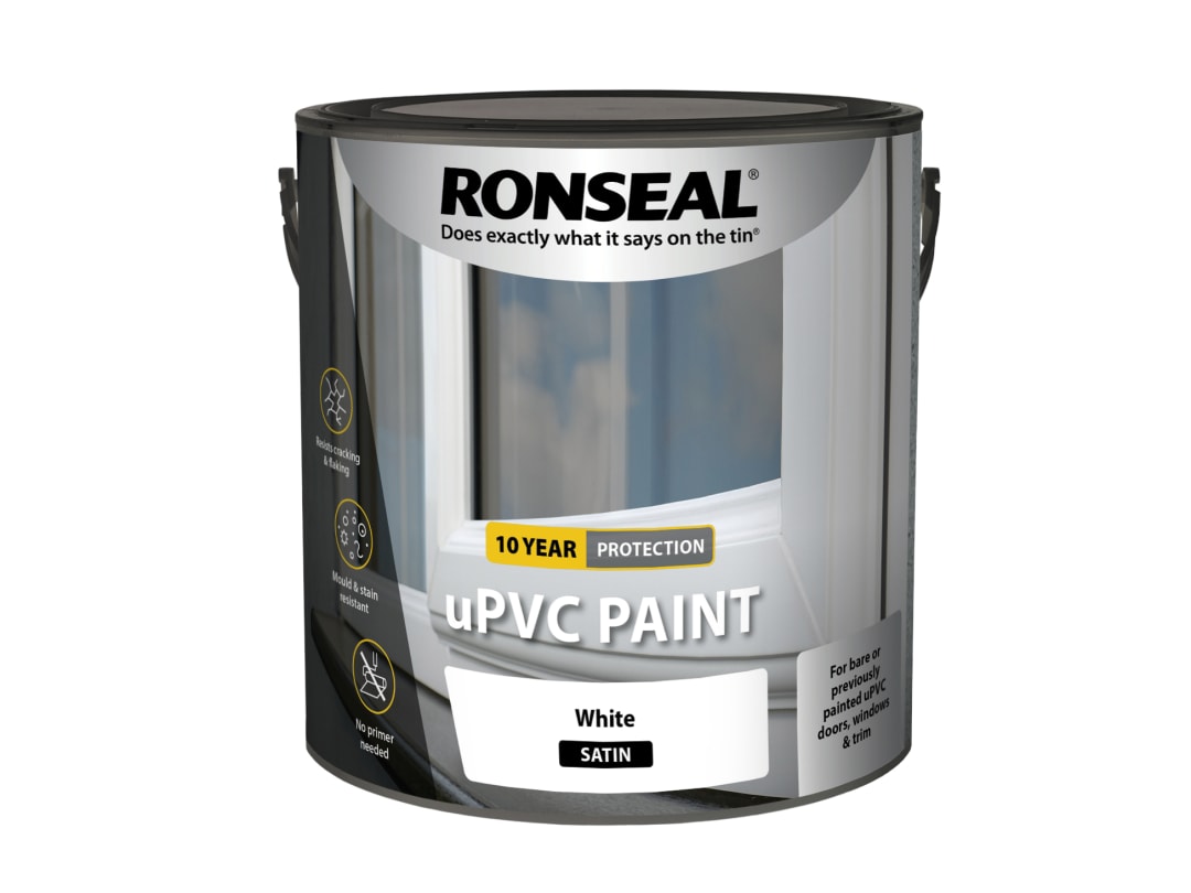 Ronseal uPVC Paint White Satin 2.5 litre 39394