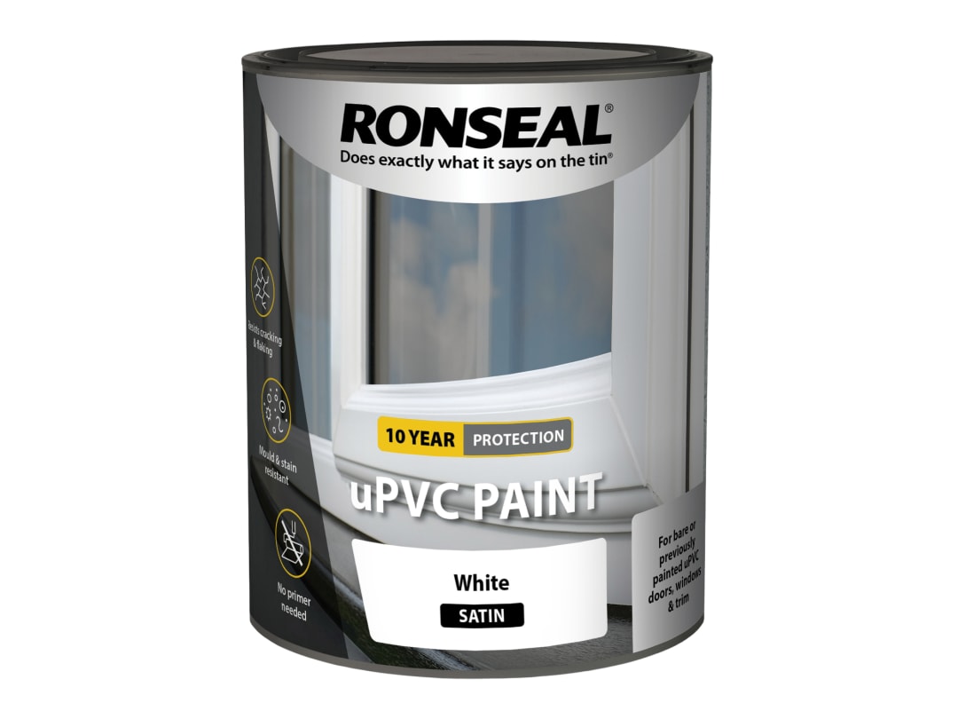 Ronseal uPVC Paint White Satin 750ml 39392