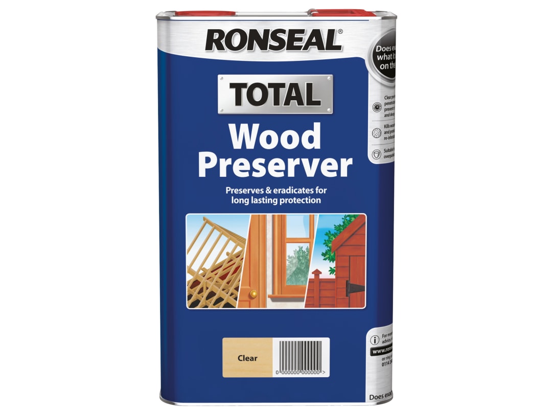 Ronseal Total Wood Preserver Clear 5 litre 37658