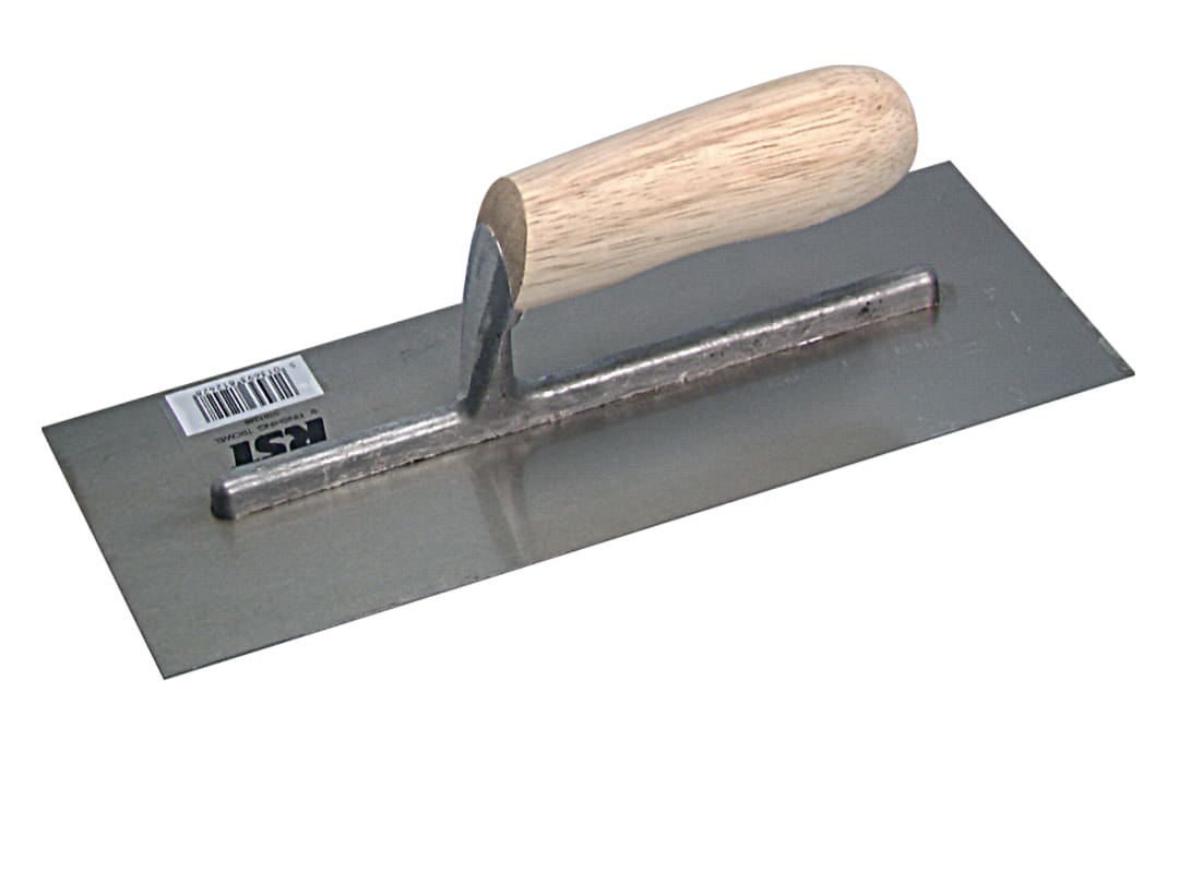 R.S.T. Plasterer's Finishing Trowel Grade B Banana Wooden Handle 11 x 4.1/2in RTR124B