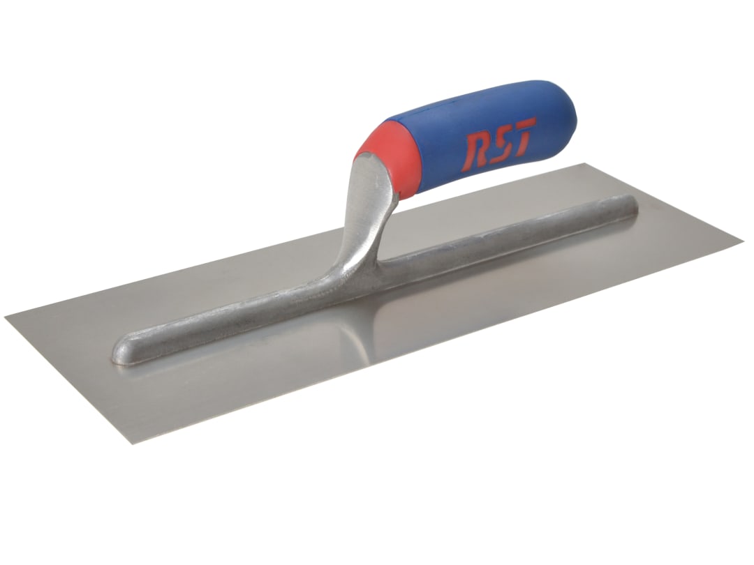 R.S.T. Plasterer's Finishing Trowel Stainless Steel Soft Touch Handle 14 x 4.3/4in RTR14SSD