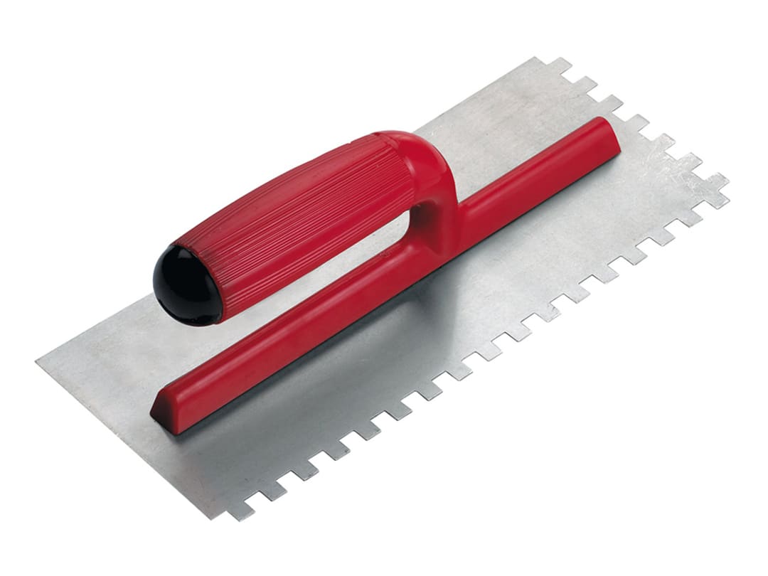 RUBI TILING TOOLS PRO Steel Notched Trowel 11 x 4in x 3/8in Notch 25906