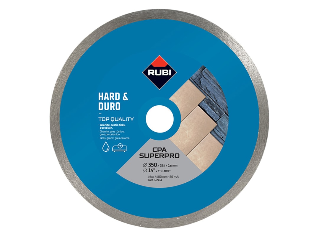 RUBI TILING TOOLS CPA350 Continuous Rim Diamon Blade 350mm 30931