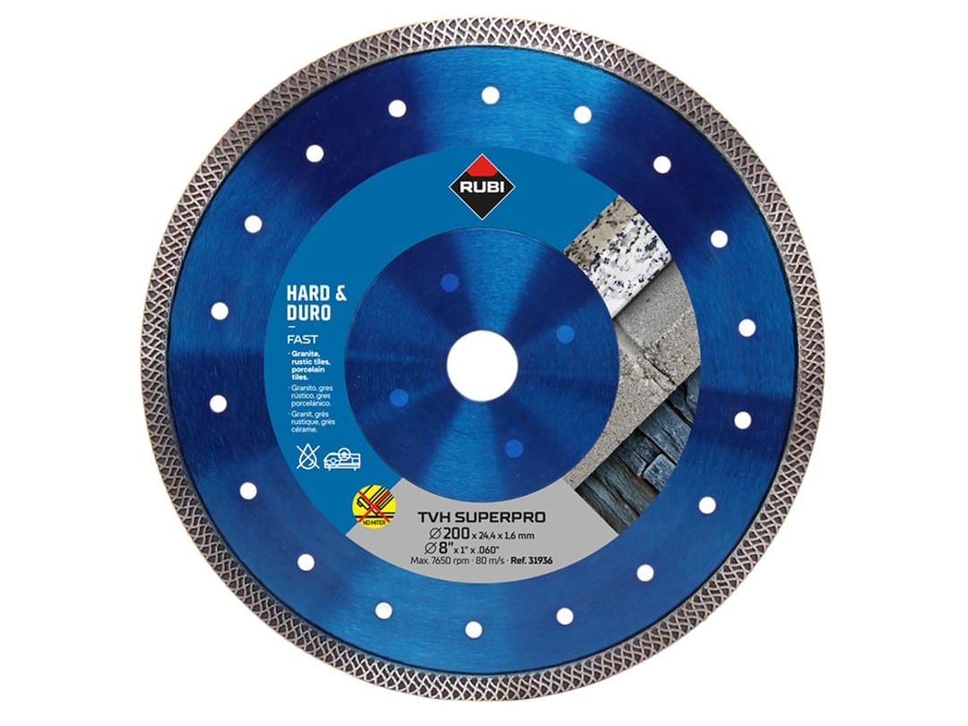 RUBI TILING TOOLS TVH200 SUPERPRO Diamond Blade 200mm 31936