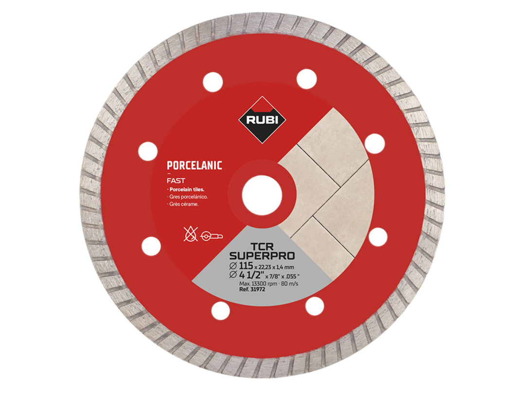 RUBI TILING TOOLS TCR115 SUPERPRO Diamond Blade 115mm 31972