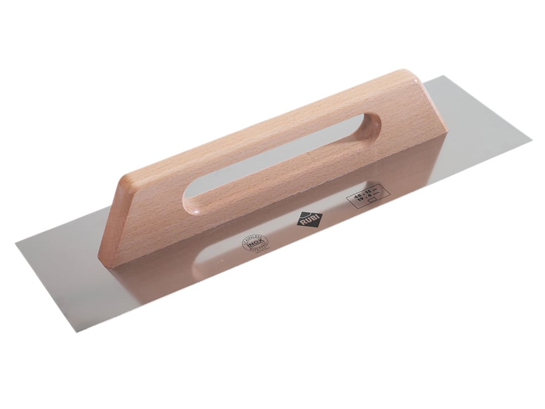 RUBI TILING TOOLS Steel Trowel Wooden Handle 19in 65988