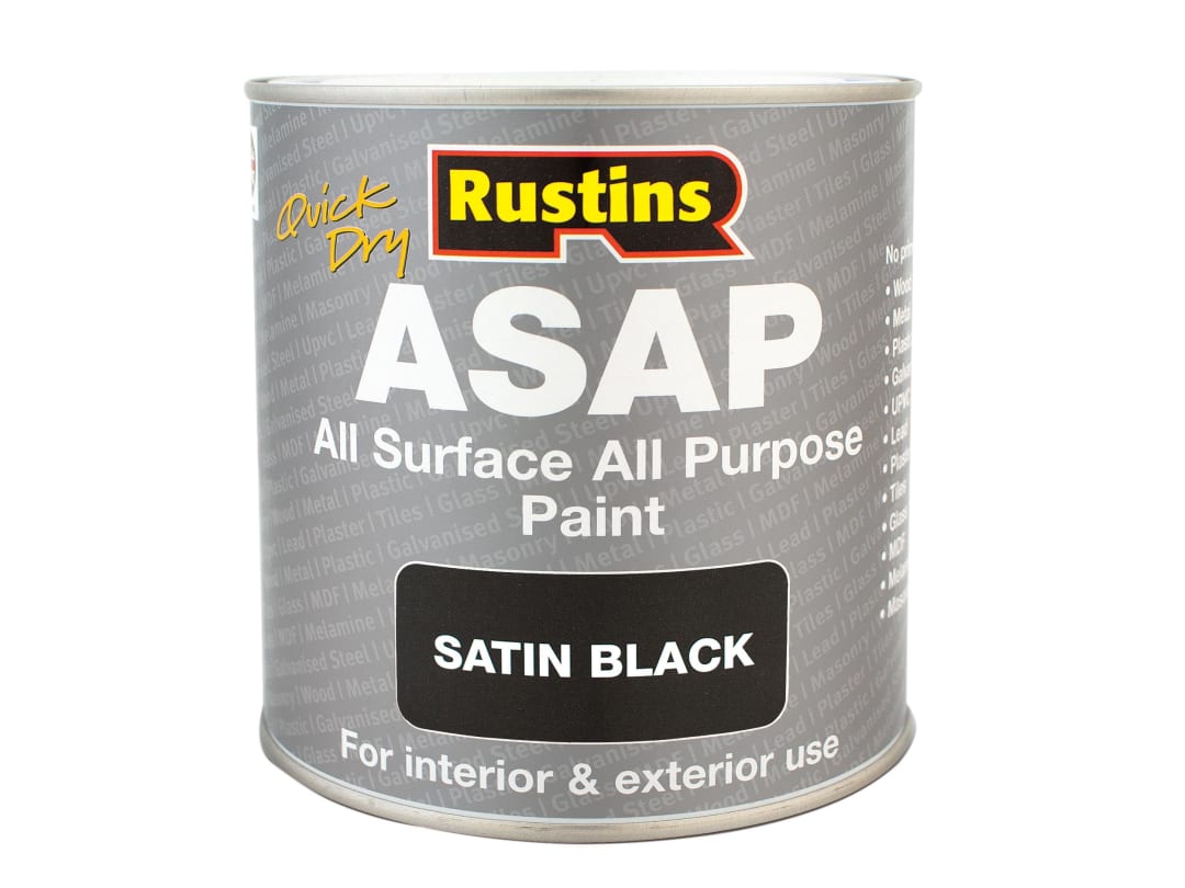 Rustins ASAP Paint Black 1 Litre ASAPBL1000
