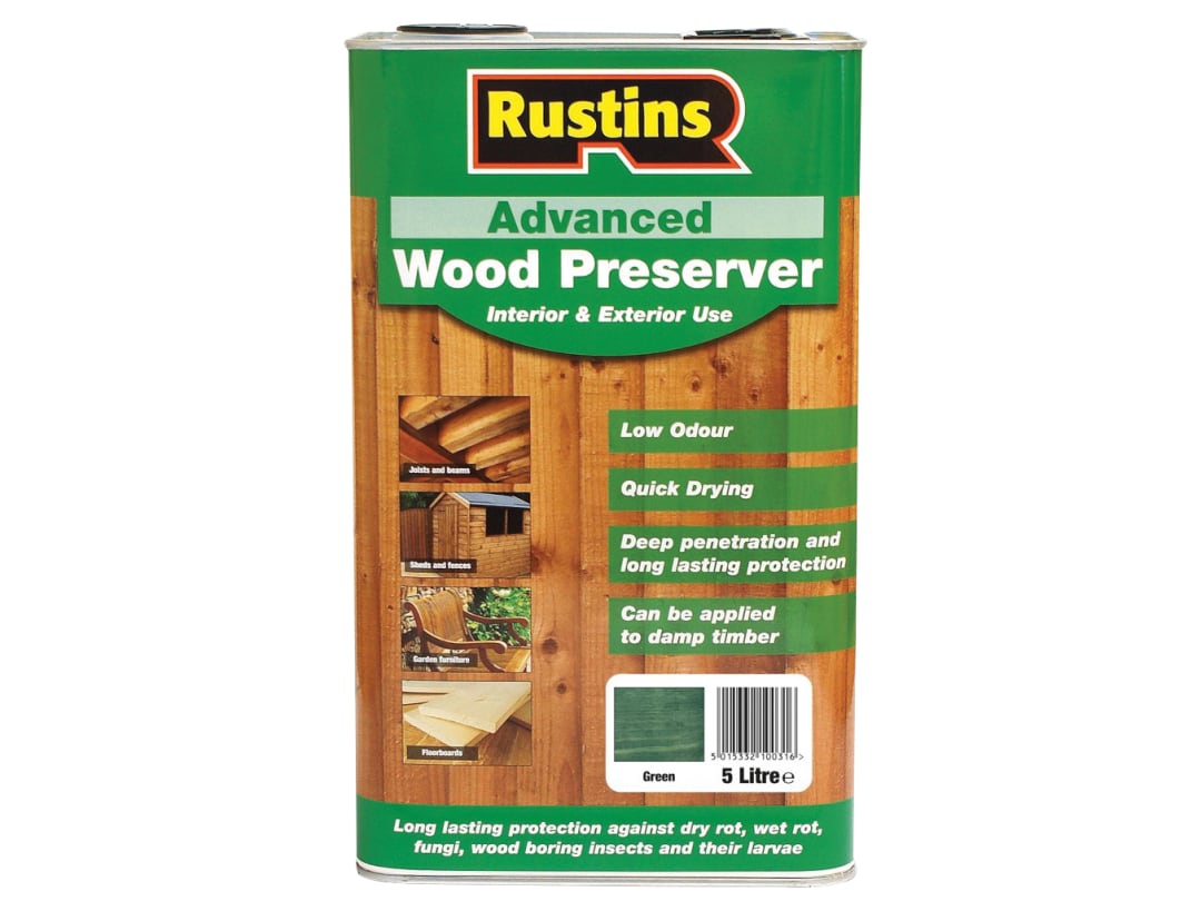 Rustins Advanced Wood Preserver Green 5 litre AWGN5000