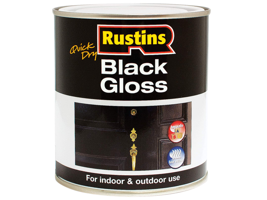 Rustins Quick Dry Black Gloss 250ml BLAGW250