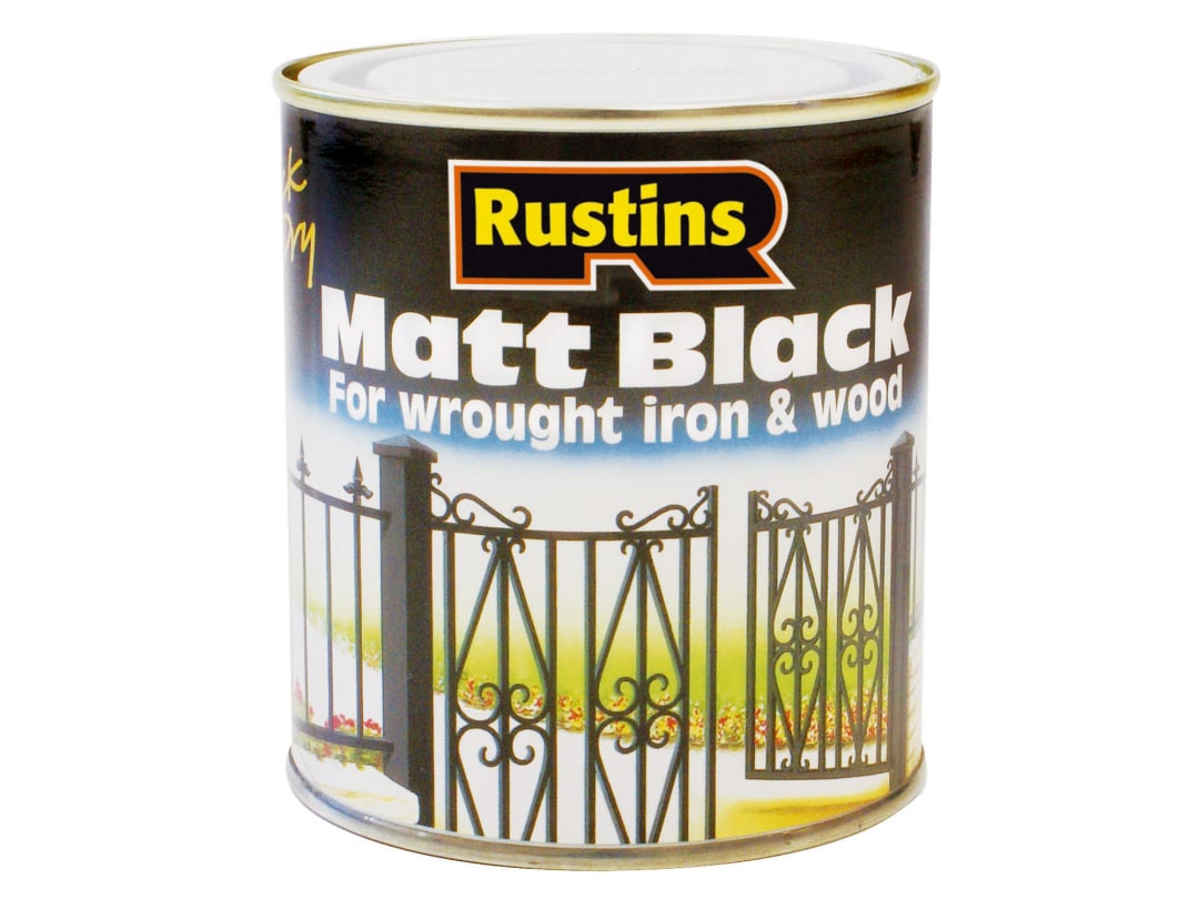 Rustins Quick Dry Matt Paint Black 1L BLAM1000