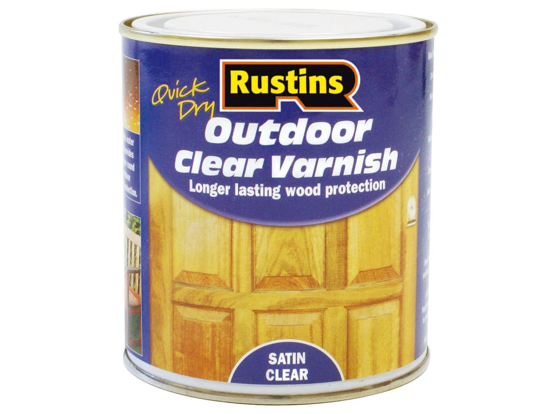 Rustins Quick Dry Exterior Varnish Satin Clear 500ml EAVS500