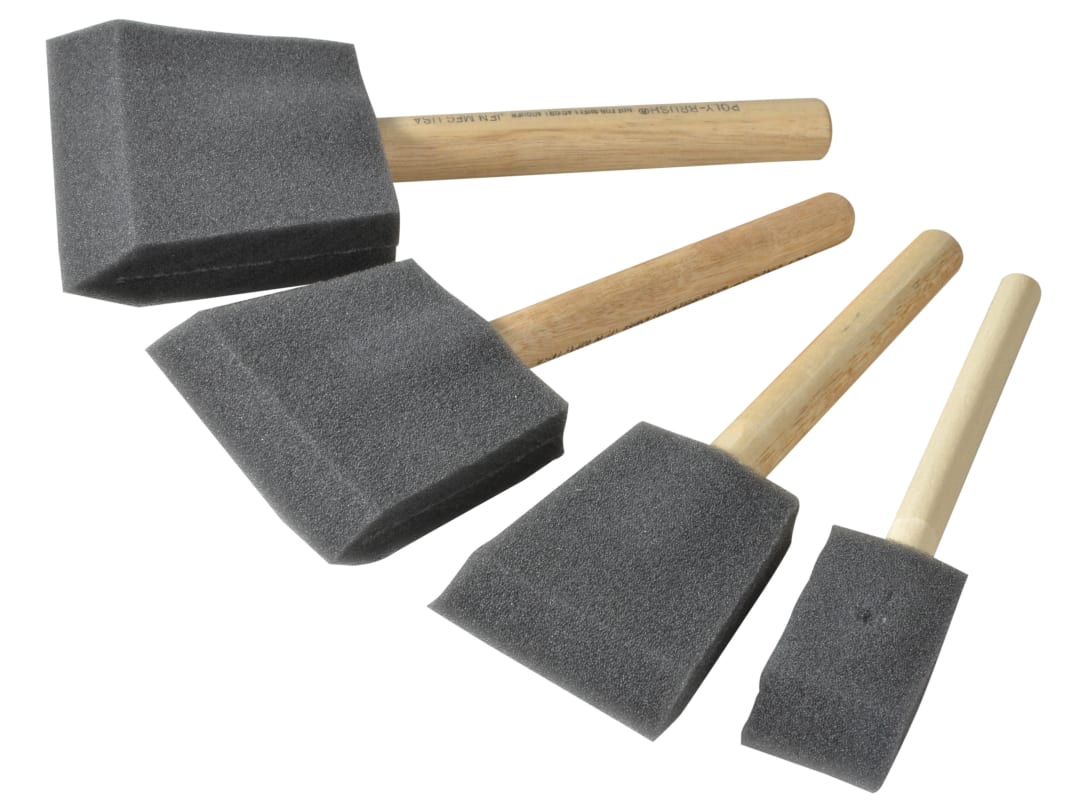 Rustins Foam Brushes x 4 (1-2-3-4in) PBRUSHPACK