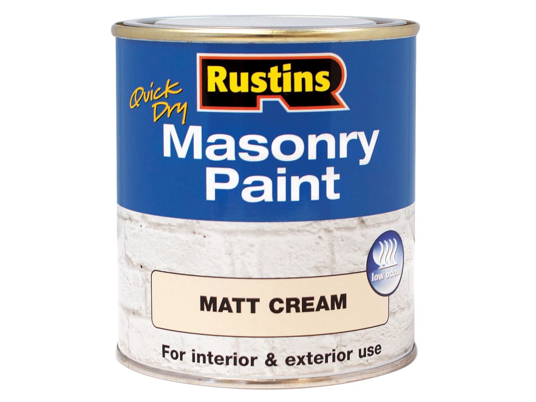 Rustins Masonry Paint Cream 500ml MASPC500