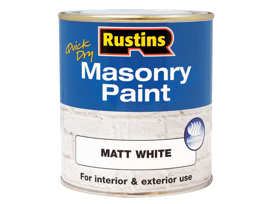 Rustins Masonry Paint White 250ml MASPW250