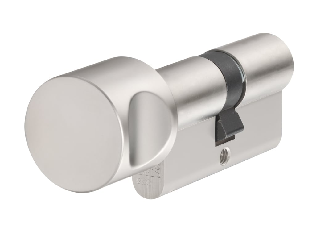 ABUS Mechanical KE60NP Euro Thumbturn Cylinder Nickel Pearl Z40mm / K50mm Visi 10054909-01