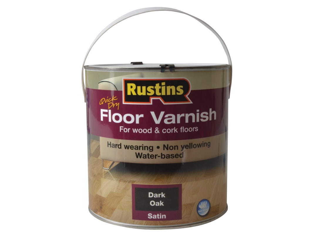Rustins Quick Dry Coloured Floor Varnish Dark Oak 2.5 litre AFDO2500