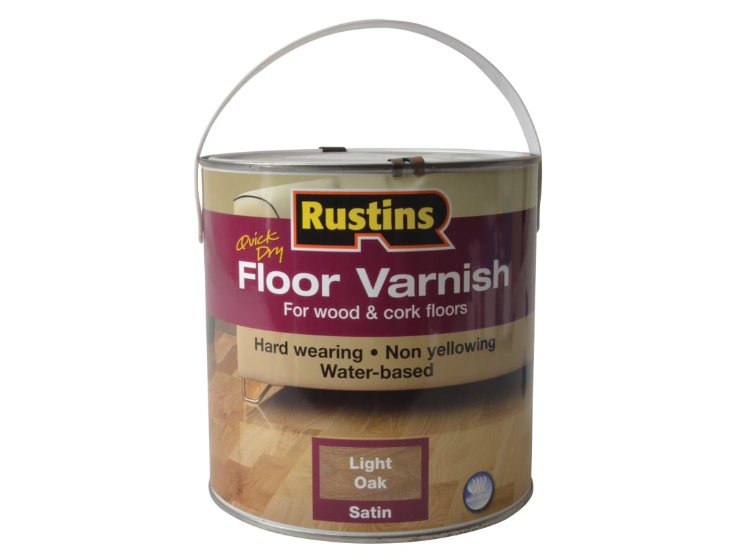 Rustins Quick Dry Coloured Floor Varnish Light Oak 2.5 litre AFLO2500