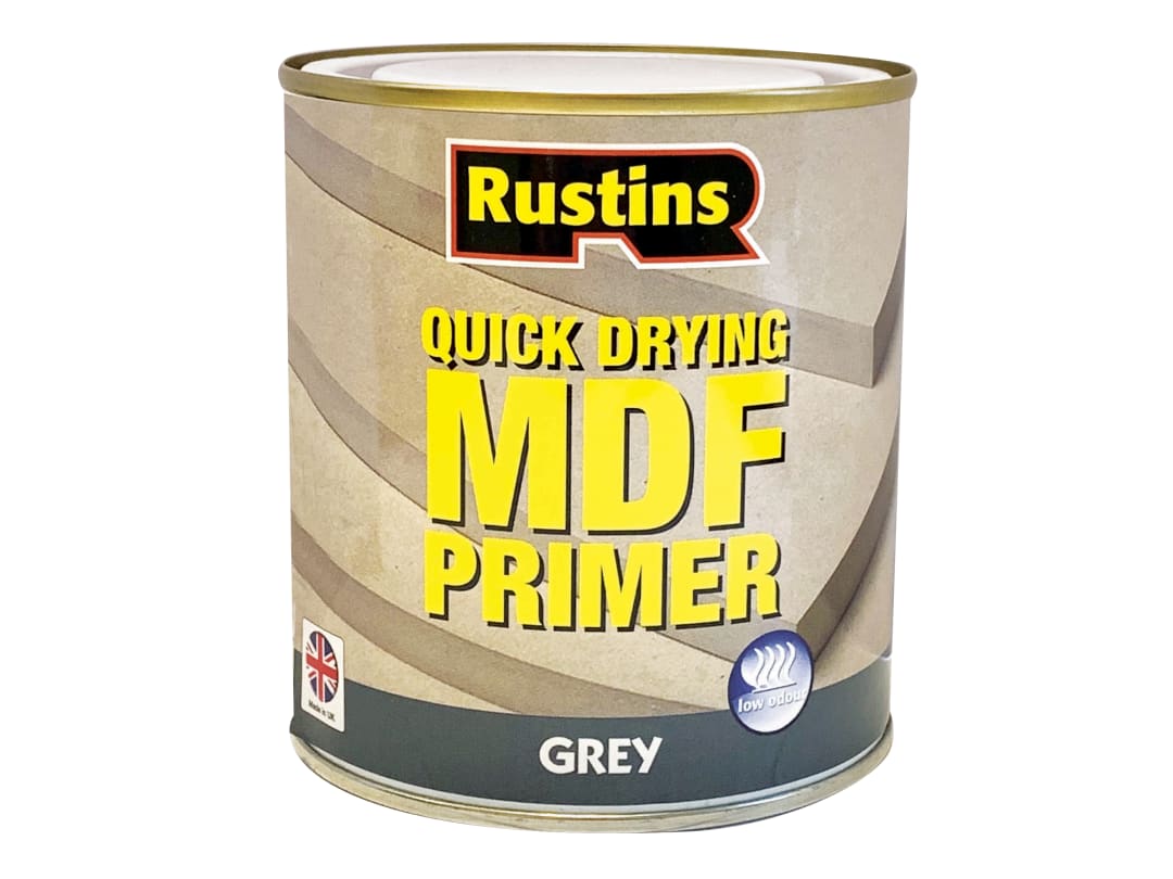 Rustins Quick Drying MDF Primer Grey 250ml MDGP250