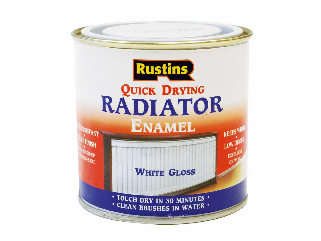 Rustins Quick Dry Radiator Enamel Gloss White 250ml RADG250