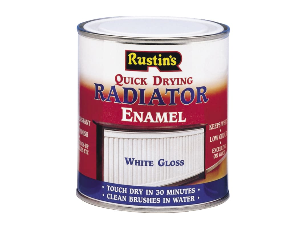 Rustins Quick Dry Radiator Enamel Gloss White 500ml RADG500