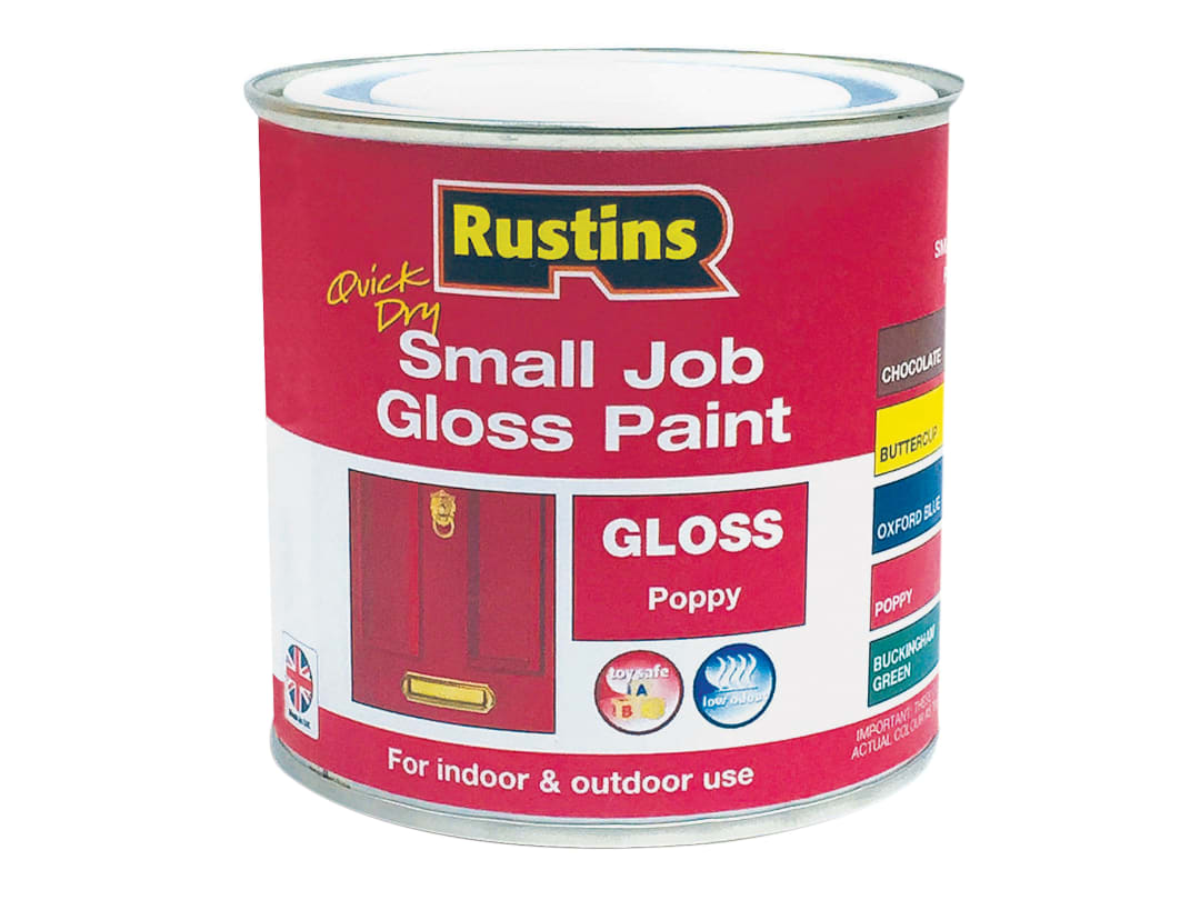 Rustins Quick Dry Small Job Gloss Poppy 250ml GPPOW250