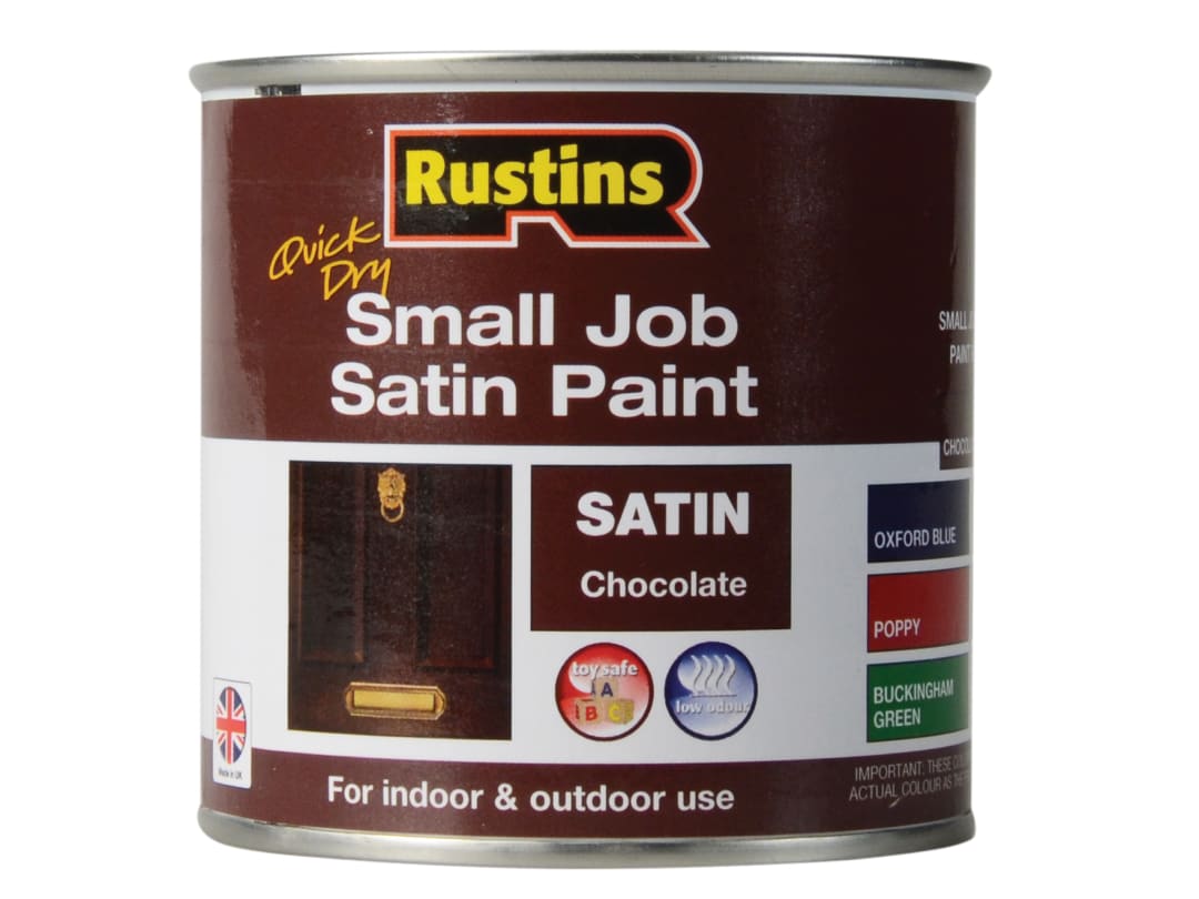 Rustins Quick Dry Small Job Satin Paint Chocolate 250ml SPCHW250