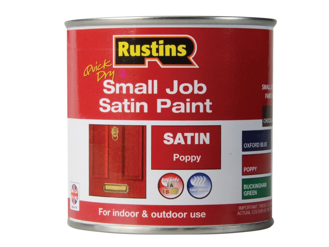 Rustins Quick Dry Small Job Satin Paint Poppy 250ml SPPOW250