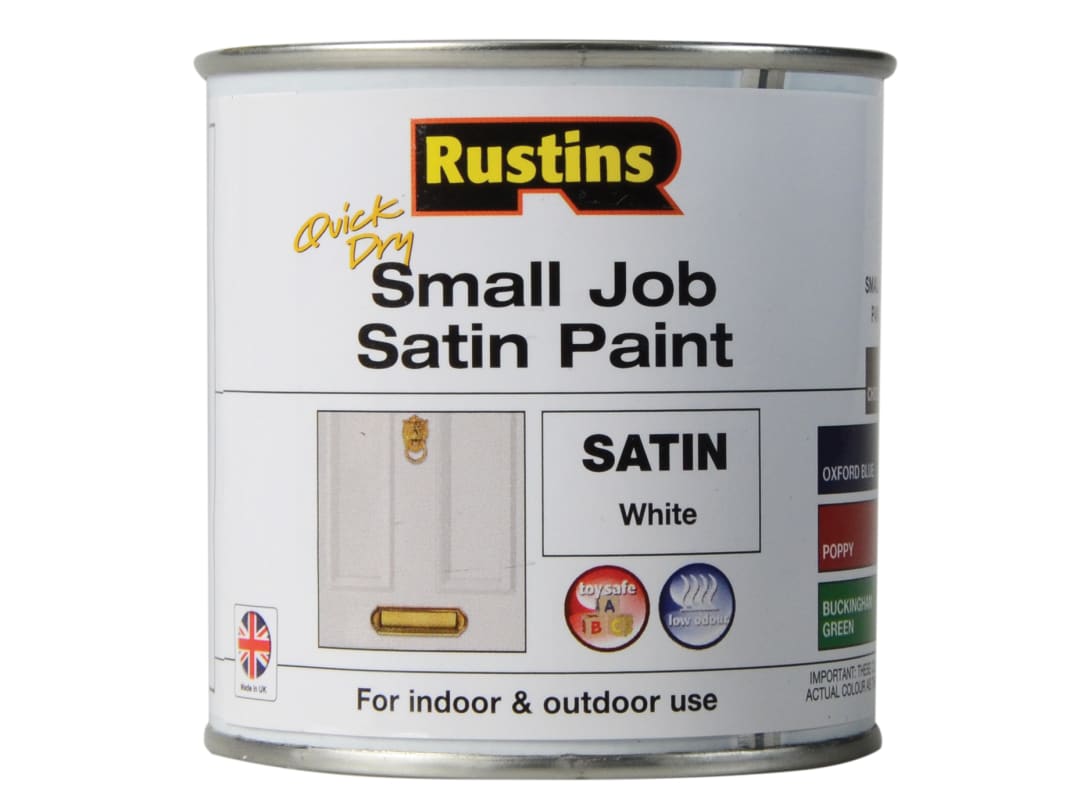 Rustins Quick Dry Small Job Satin White 250ml SPWHW250