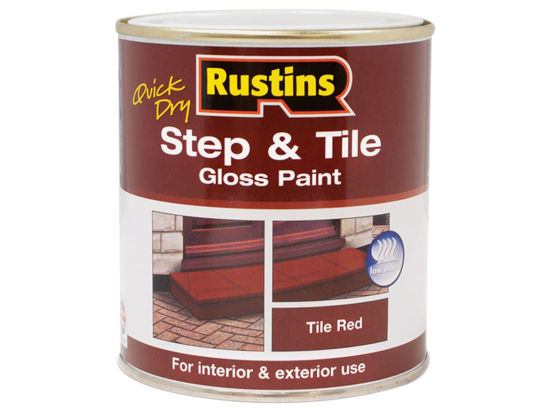 Rustins Step & Tile Paint Gloss Red 500ml STRDW500