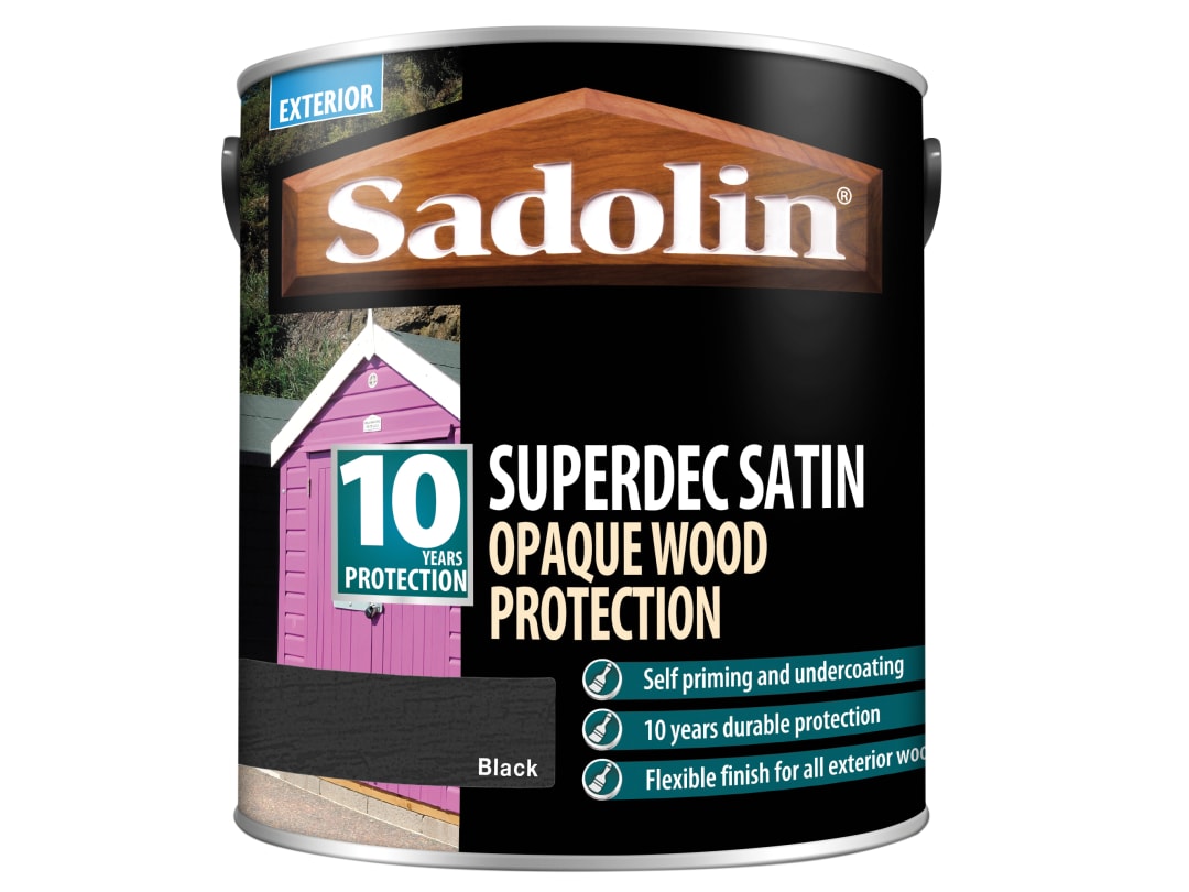 Sadolin Superdec Satin Black 2.5L 5028829