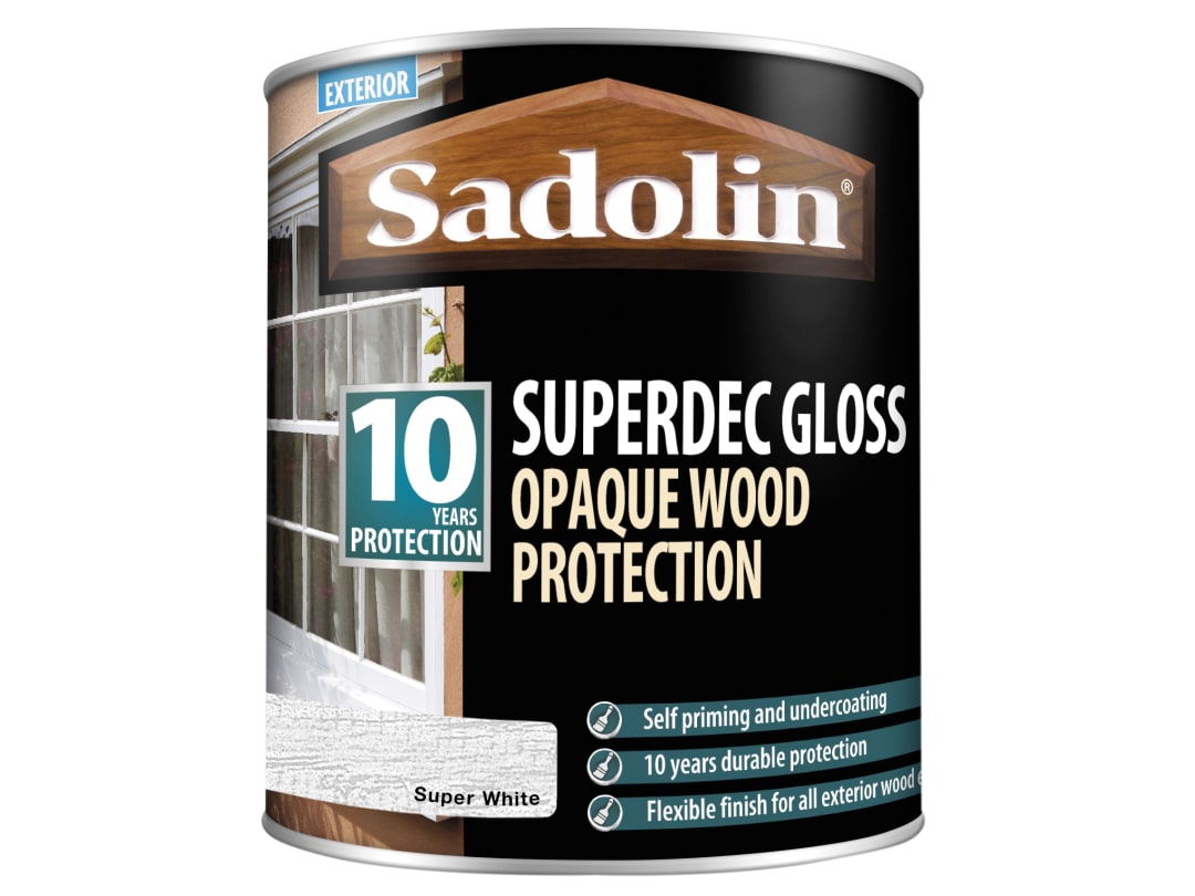 Sadolin Superdec Gloss White 1L 5028850