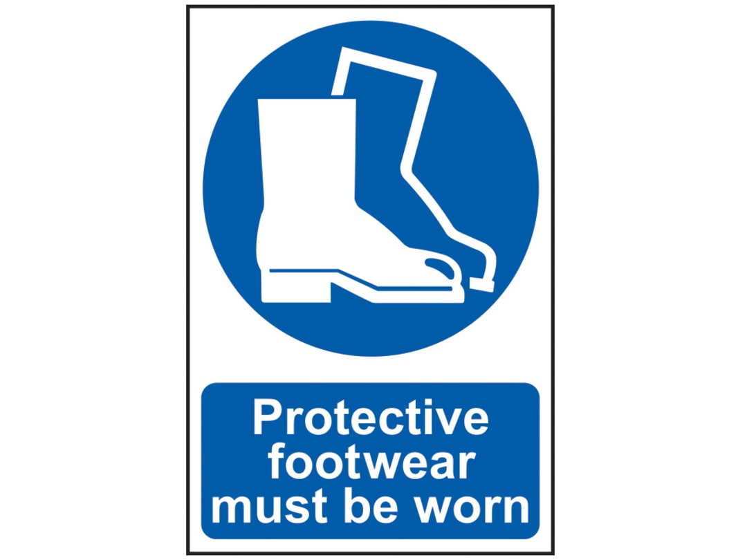Scan Protective Footwear Must Be Worn - PVC Sign 200 x 300mm 0016
