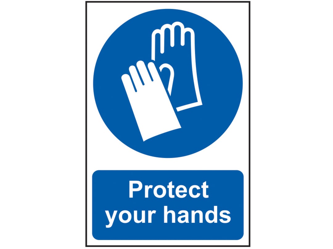 Scan Protect Your Hands - PVC Sign 200 x 300mm 0023