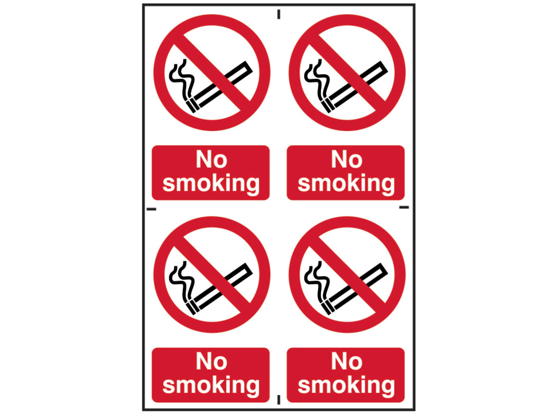 Scan No Smoking - 4 PVC Signs 100 x 150mm 0552