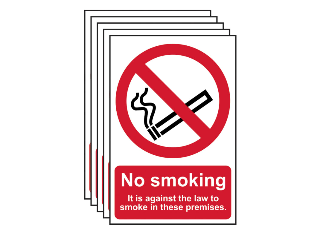 Scan No Smoking In These Premises - PVC Sign 200 x 300mm (5 Pack) 0567-5