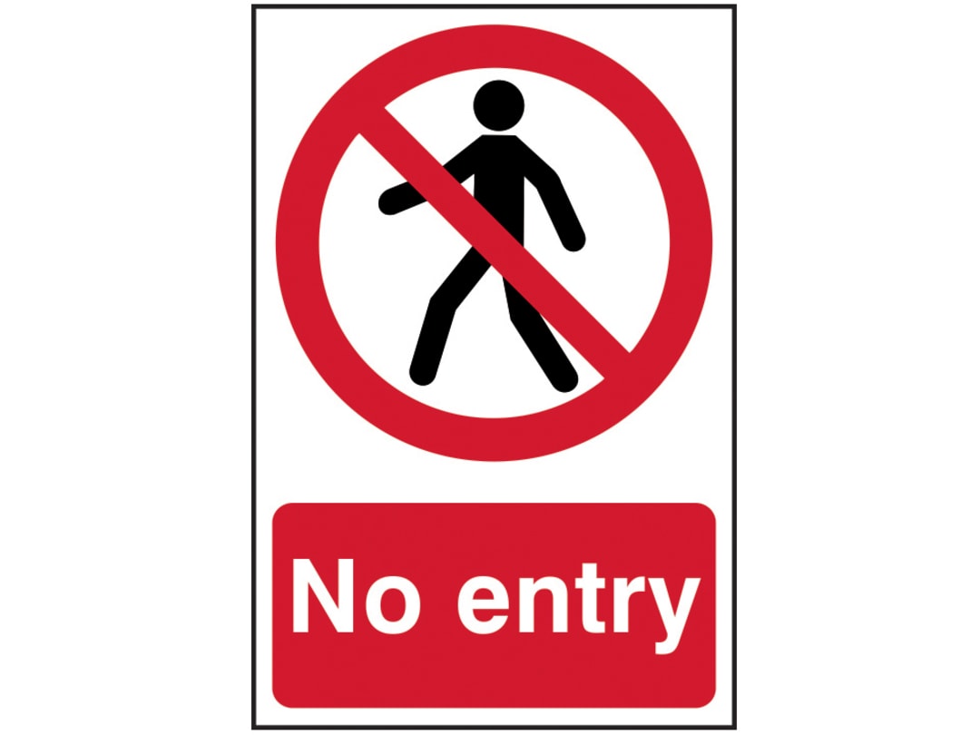 Scan No Entry - PVC Sign 200 x 300mm 0600