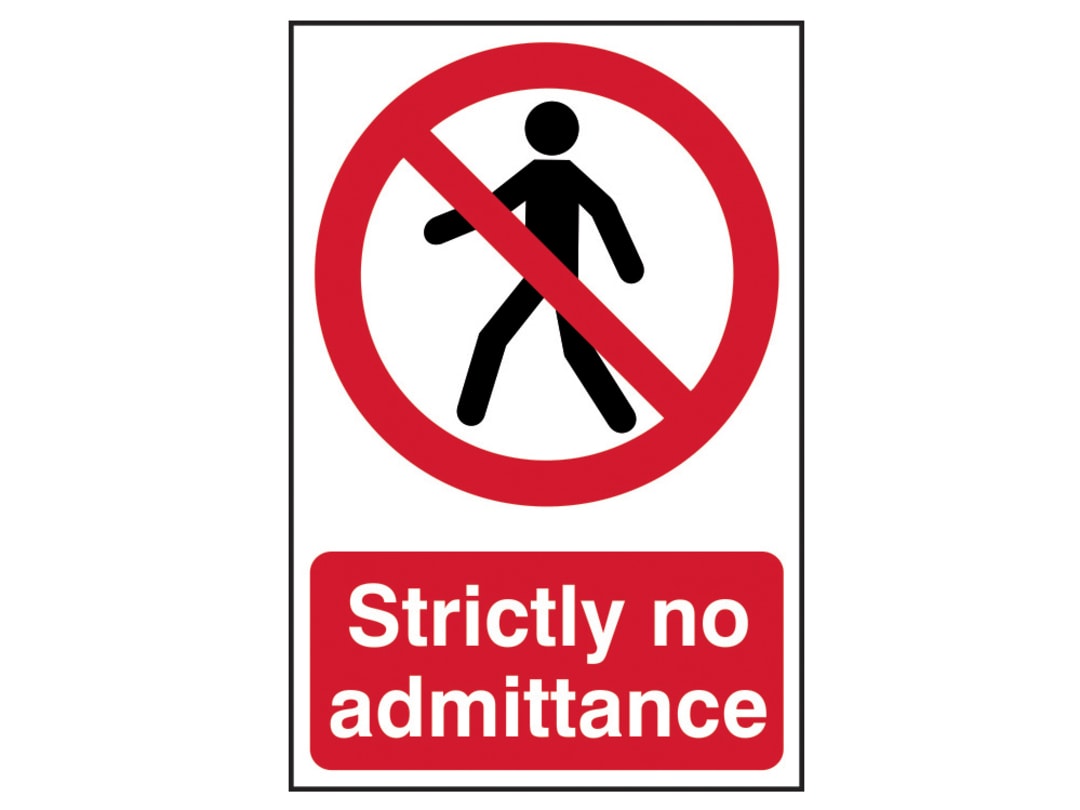 Scan Strictly No Admittance - PVC Sign 200 x 300mm 0608