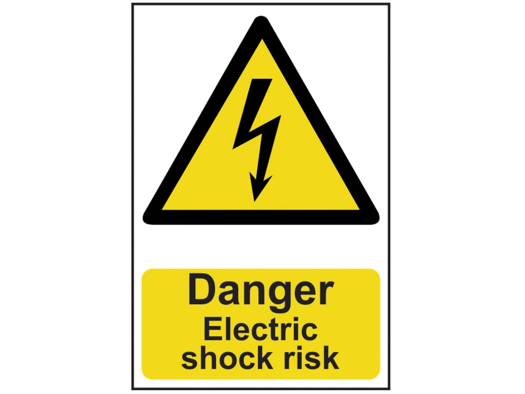 Scan Danger Electric Shock Risk - PVC Sign 200 x 300mm 0750