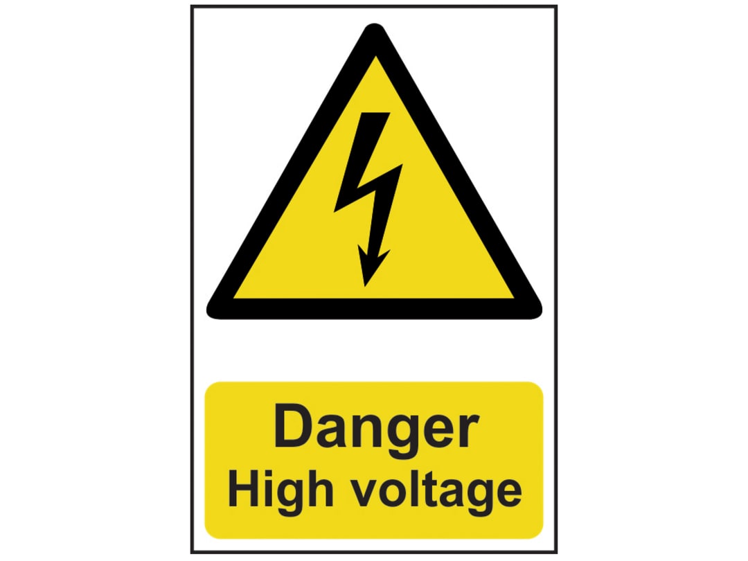 Scan Danger High Voltage - PVC Sign 200 x 300mm 0761