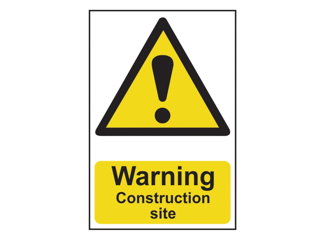 Scan Warning Construction Site - PVC Sign 200 x 300mm 0958