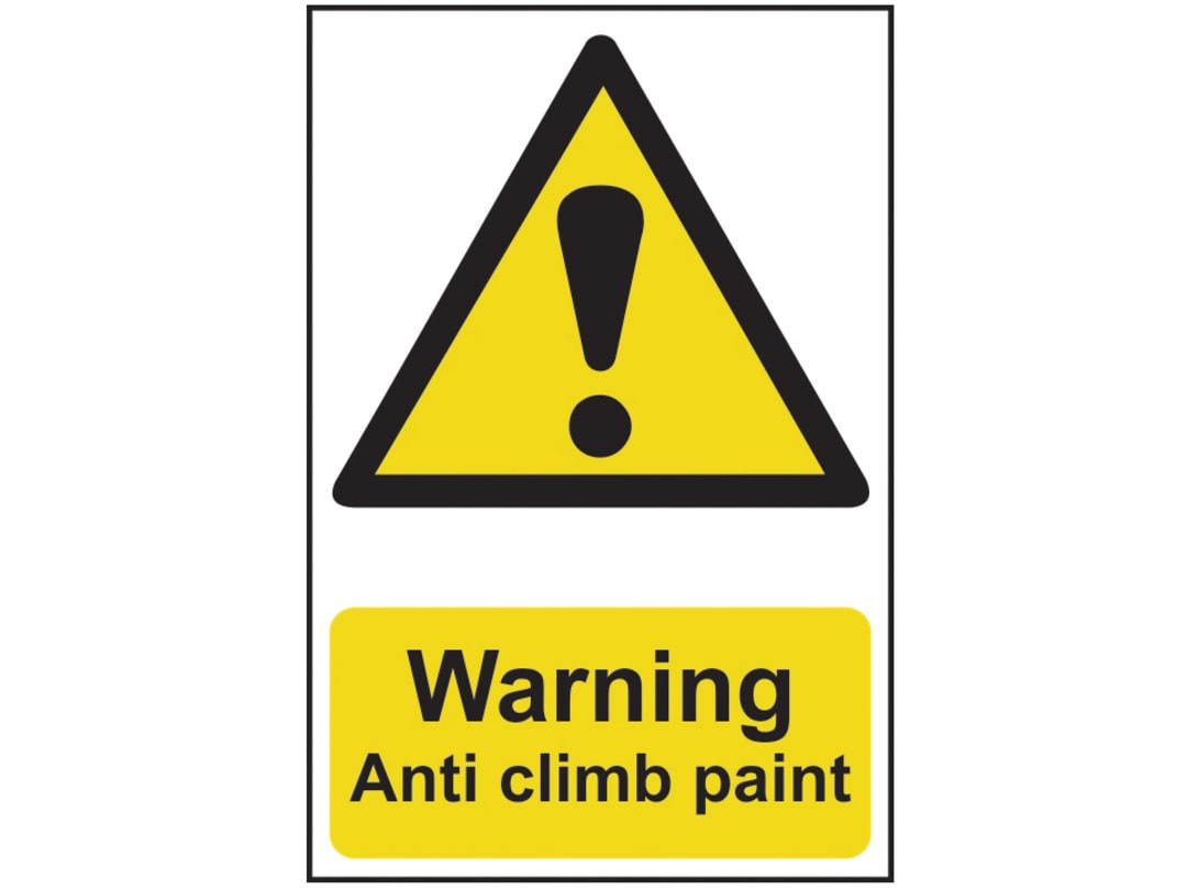Scan Warning Anti Climb Paint - PVC Sign 200 x 300mm 1113
