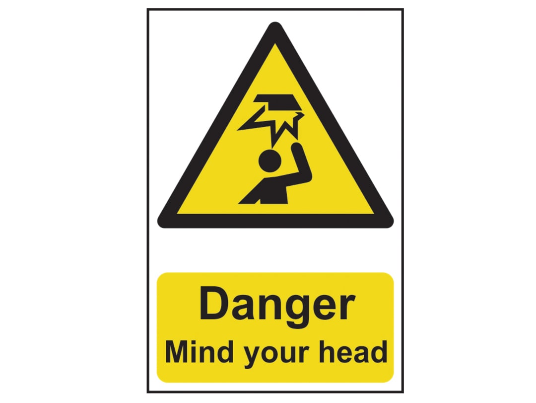 Scan Danger Mind Your Head - PVC Sign 200 x 300mm 1150